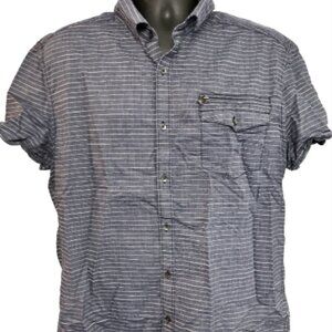 Reaction Kenneth Cole Cotton XL Short Sleeve Button Down Collared Shirt w/pocket